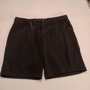 Gerry Men's 40 Black Shorts Adjustable Belt Strap Zipper Pockets